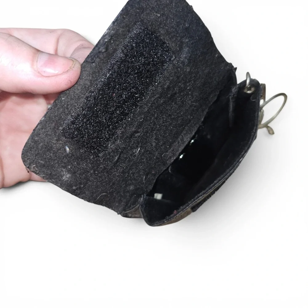 Belt Pouch Accessory Unisex Black Good Vintage JCPenney Leather Keychain Clip